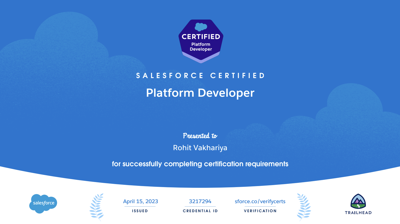 Salesforce Certified Platform Developer I