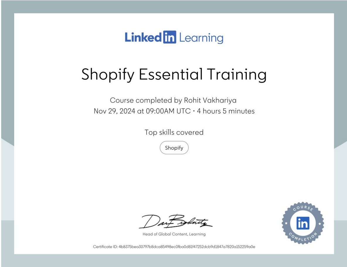 Shopify Essential Training